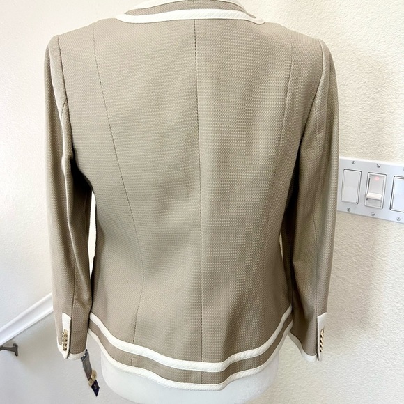 NWT Pendleton Jacket Womens Size 10 White & Tan Button Down Business Blazer - Picture 3 of 10